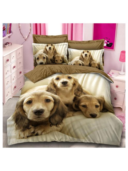 Двулицево спално бельо с кучета