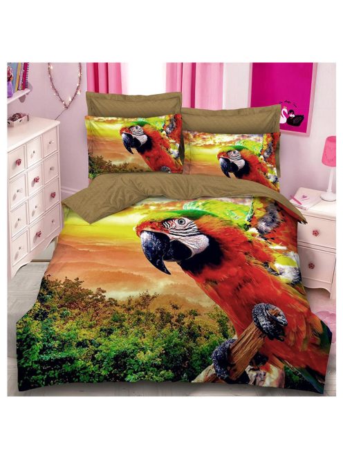 Спално бельо с папагали